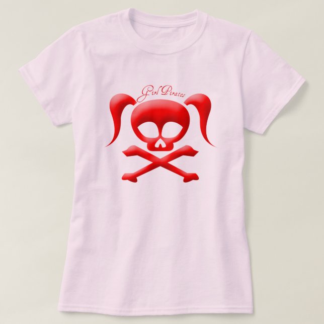 Os piratas da menina couberam o t-shirt da boneca (Frente do Design)