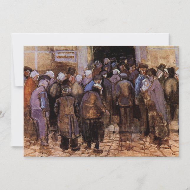 Os Pobres e Dinheiro por Vincent van Gogh Convite (Frente)
