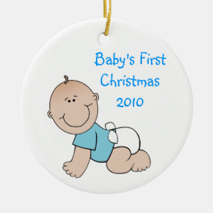 Os primeiros enfeites de natal do bebê