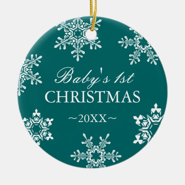 Os primeiros enfeites de natal do bebê (Frente)