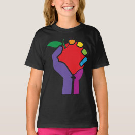 Os professores uniram o arco-íris para a camisa