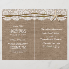 Os Programas Rustic Starfish Wedding Collection