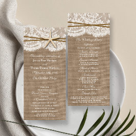 Os Programas Rustic Starfish Wedding Collection