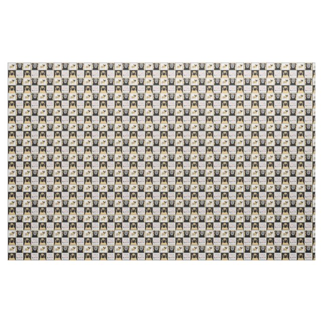 Os Pugs do salvamento de APARN pentearam o tecido (Jarda)