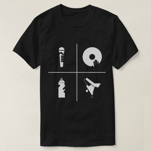 Os quatro elementos da camiseta clássica de Salto  (Frente do Design)