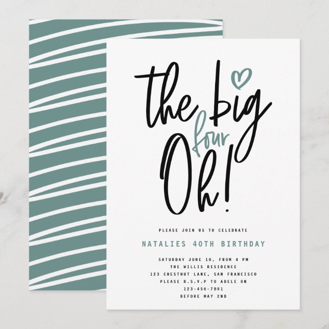 Os quatro grandes! aniversário de 40 anos (Frente/Verso)