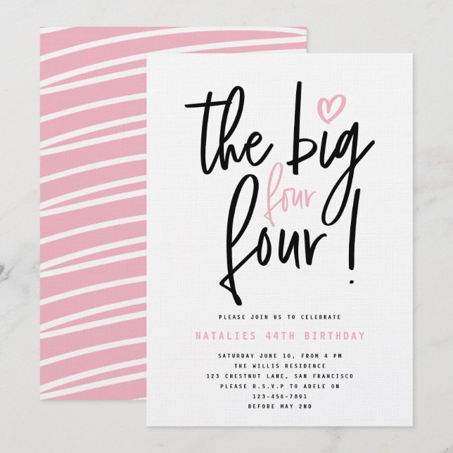 Os quatro grandes! festa de aniversário 44h (Frente/Verso)