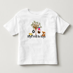 Os rapazes serão rapazes! Camiseta para Crianças