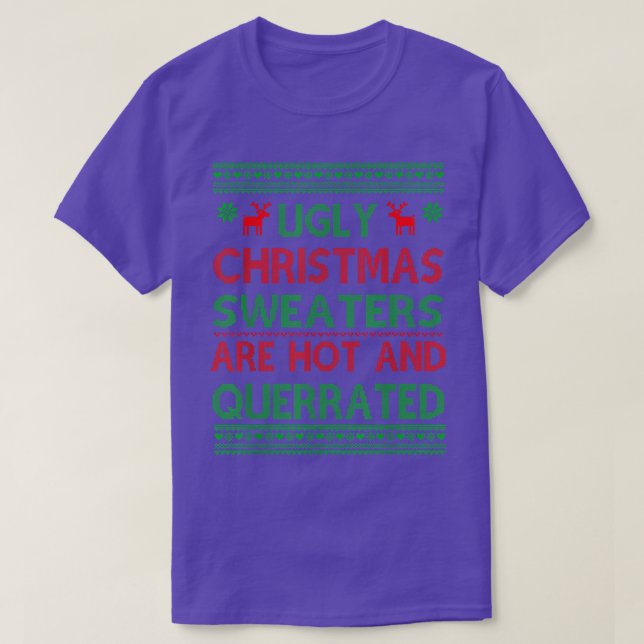 Os Suéteres De Natal Feios São Quentes E Querroriz (Frente do Design)