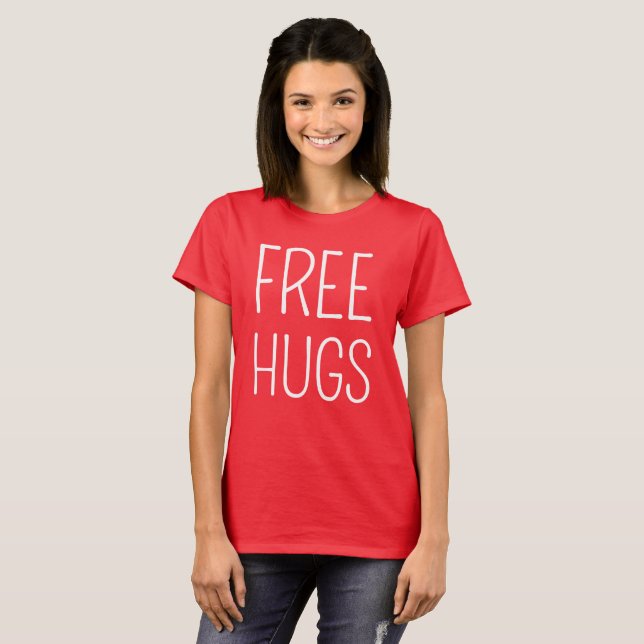 Os t-shirt básicos das mulheres livres dos abraços (Frente Completa)