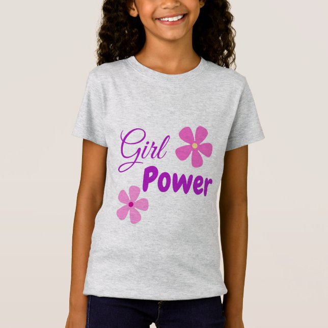Os t-shirt das meninas do poder da menina (Frente)