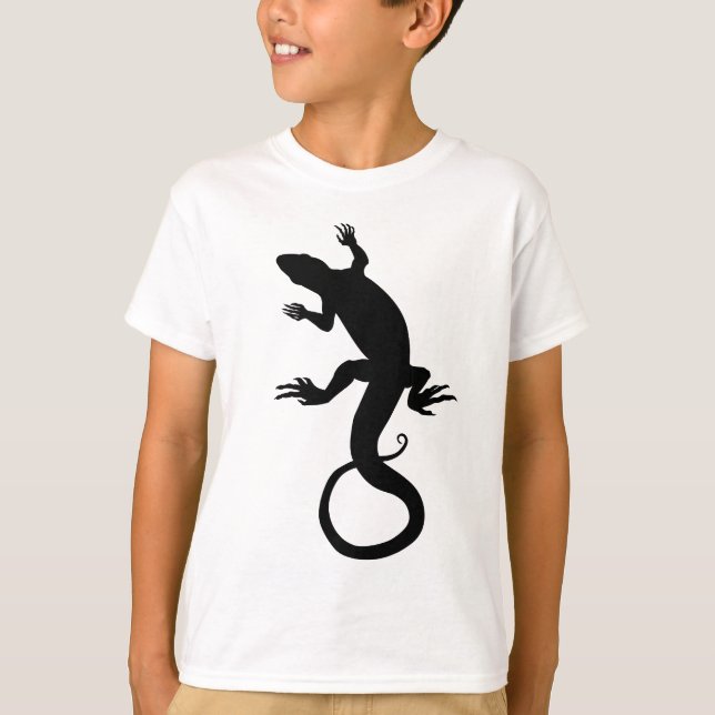Os t-shirt do miúdo da arte do lagarto & as (Frente)