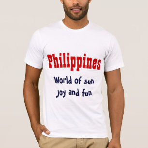 Os t-shirt do slogan de Filipinas