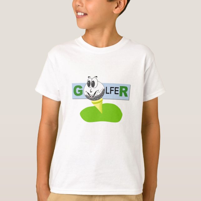 Os t-shirt dos meninos do design do jogador de (Frente)