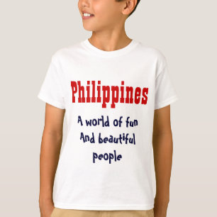Os t-shirt dos miúdos de Filipinas