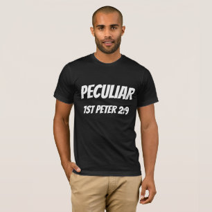 Øs t-shirt PECULIARES do cristão do 2:9 de PETER