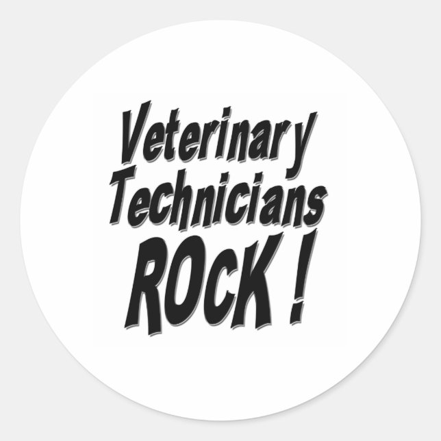 Os técnicos veterinários Rock! Adesivo (Frente)