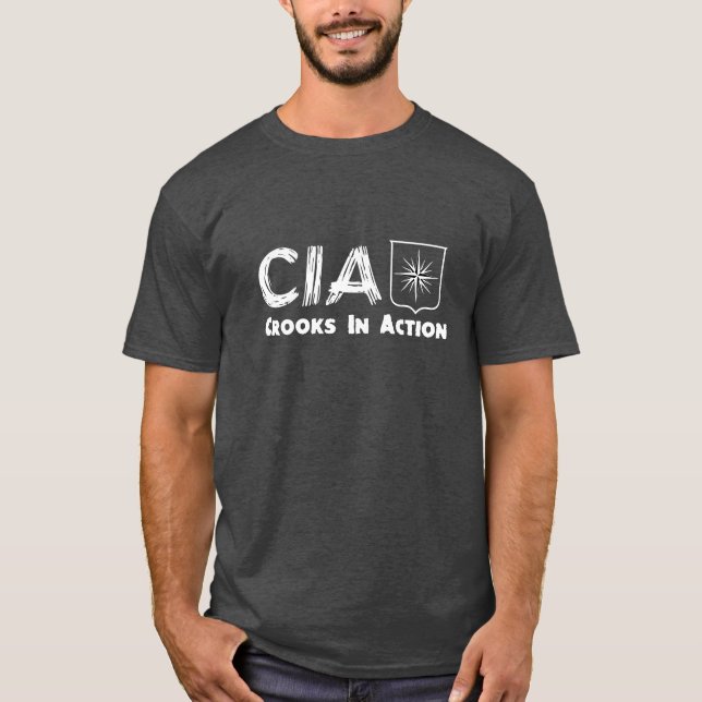 Os trapaceiros do CIA na camisa da obscuridade da (Frente)