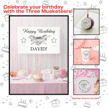Os Três Mosqueteiros Felizes Festa de Aniversário