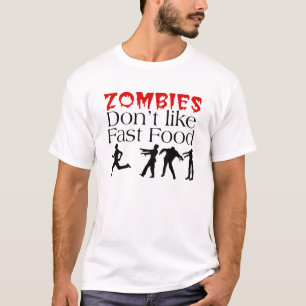 Os zombis não gostam do t-shirt do fast food
