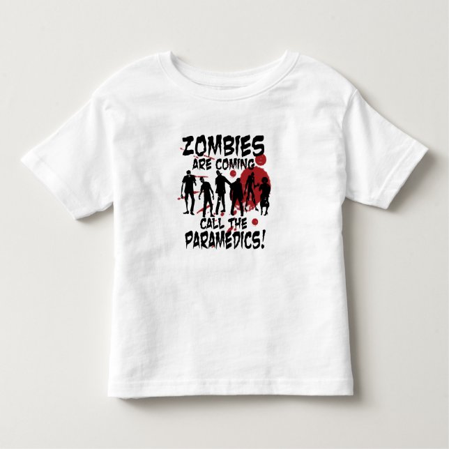 Os zombis são chamada de vinda a camisa do miúdo (Frente)
