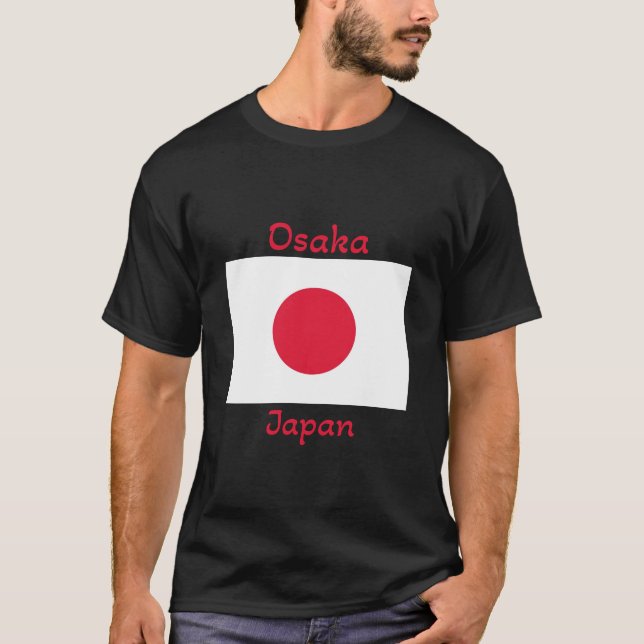 Osaka Japão Flag T-Shirt (Frente)