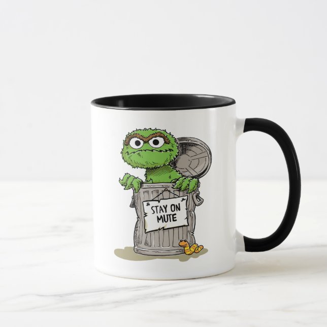 Oscar o Mal-Humorado | Caneca Fique no Mudo (Direita)