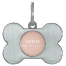 Osso personalizado simples, cor-de-rosa, personali