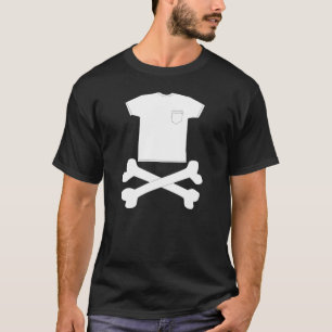 Ossos do t-shirt e da cruz