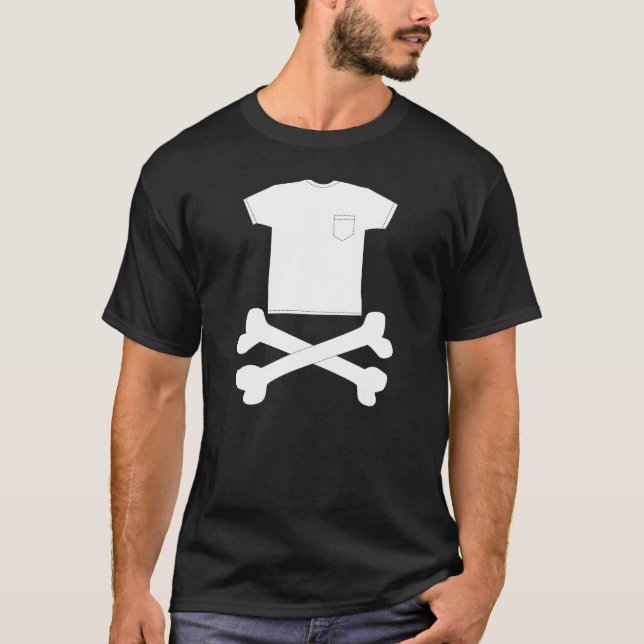 Ossos do t-shirt e da cruz (Frente)