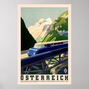 Österreich Áustria Poster vintage 1935