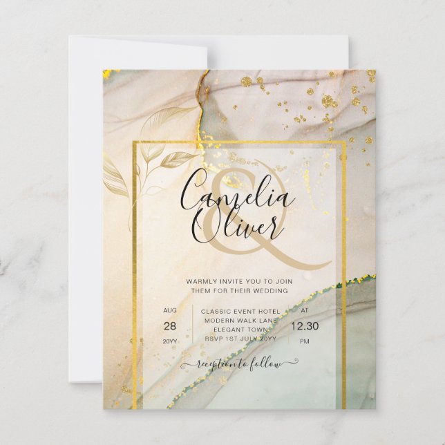 Ostra Pearl Abstrato de Tinta de Álcool de CASAMEN (Frente)