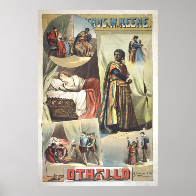 Othello Original 1884 Poster (Frente)