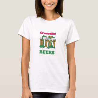 ÓTIMO! T-Shirt Crocodile BEERS - Engraçado