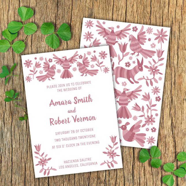 Otomi, MEXICA, PINK, FLORES, Anúncio de AVES (Criador carregado)