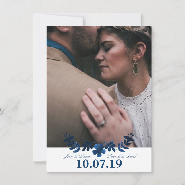 Otomi Mexicano Salve O Cartão De Data - Marinho (Frente)