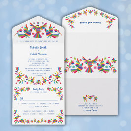 Otomi Mexicano Tudo em Um Convite de casamento