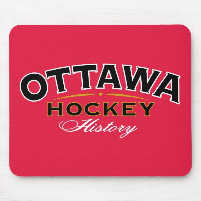 Ottawa Hockey History Red Mouse Pad (Frente)