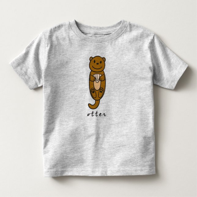 Otter Toddler Top & T-Shirt (sem base) (Frente)