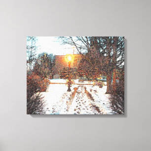 "OUÇA A NEVE TRITURAR" CANVAS DO LAMPLIGHT DO