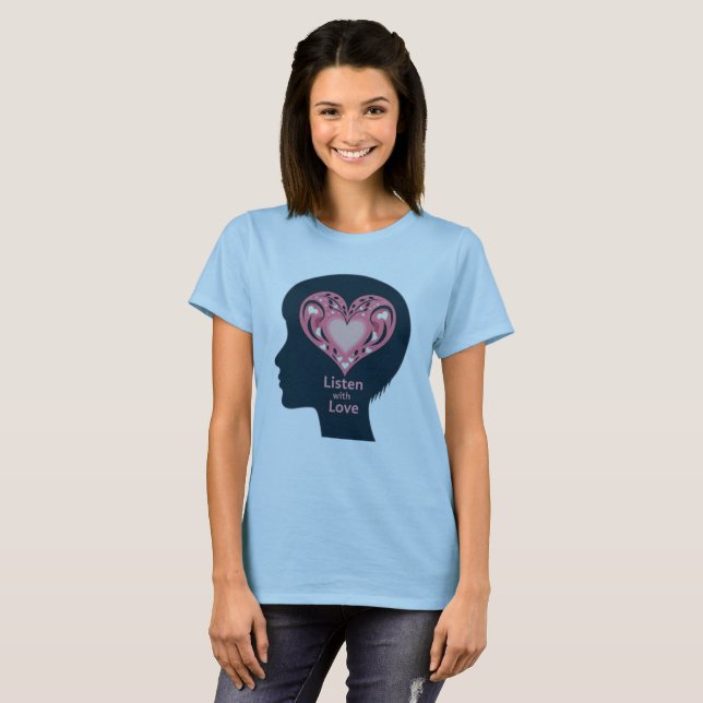 Ouça com a camiseta Love (Frente Completa)