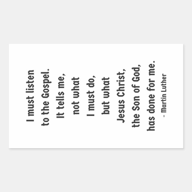 Ouça o adesivo do retângulo Gospel (Frente)