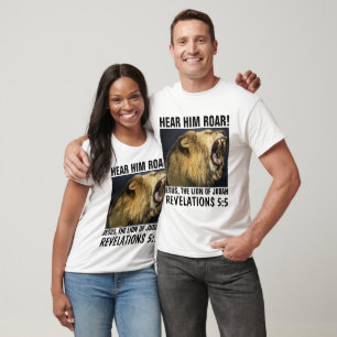OUÇA O RAIO DELE! JESUS, LÍÃO DAS T-Shirts JUDAH