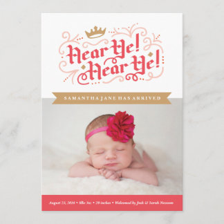 Ouçam, sim! Ouçam, sim! Anúncio de nascimento em D