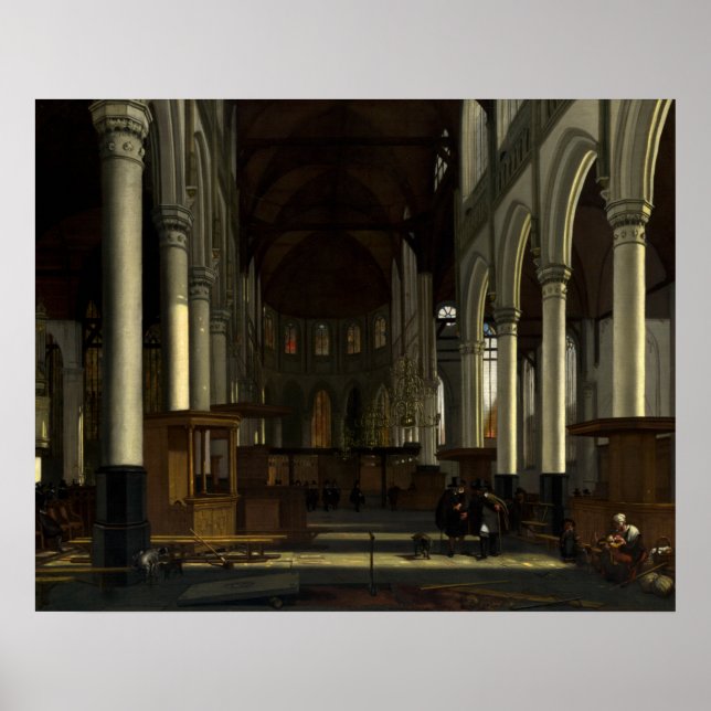 Oude Kerk - Emanuel de Witte Fine Art Poster (Frente)