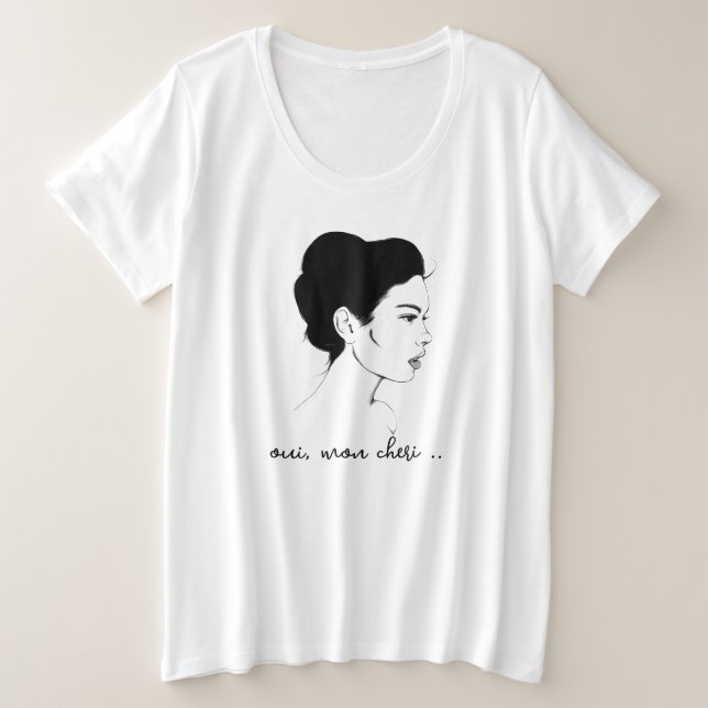 Oui, Mon Cheri T-Shirt (Frente do Design)