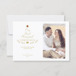 Our First Married Christmas Quote Newlyweds Photo