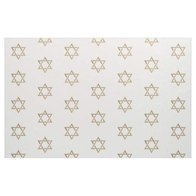 Ouro 3-D - estrela do Tecido David (Fat Quarter)