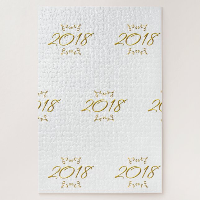 Ouro 3-D Olhar 2018 1014 Piece Quebra-cabeça Model (Vertical)