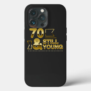 Ouro 70 e citação de 70 aniversário ainda jovem
